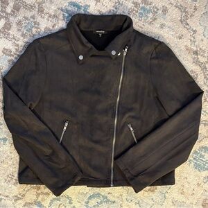 mittoshop Boutique Gray Suede Moto Jacket Women’s Size 1X